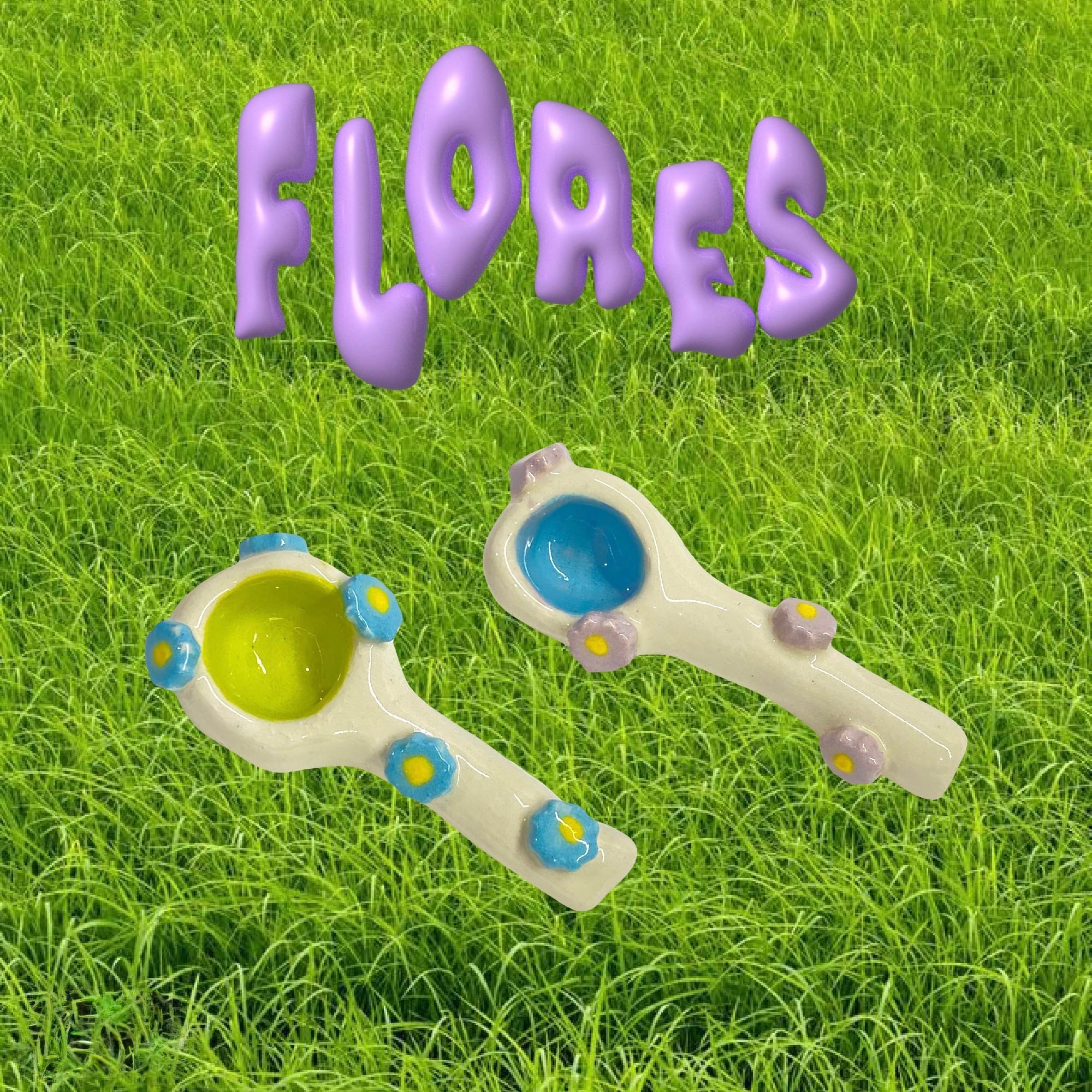 Pipa Flor baby blue